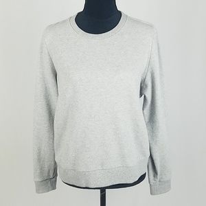 J.Crew women S sweatshirt color block tied striped